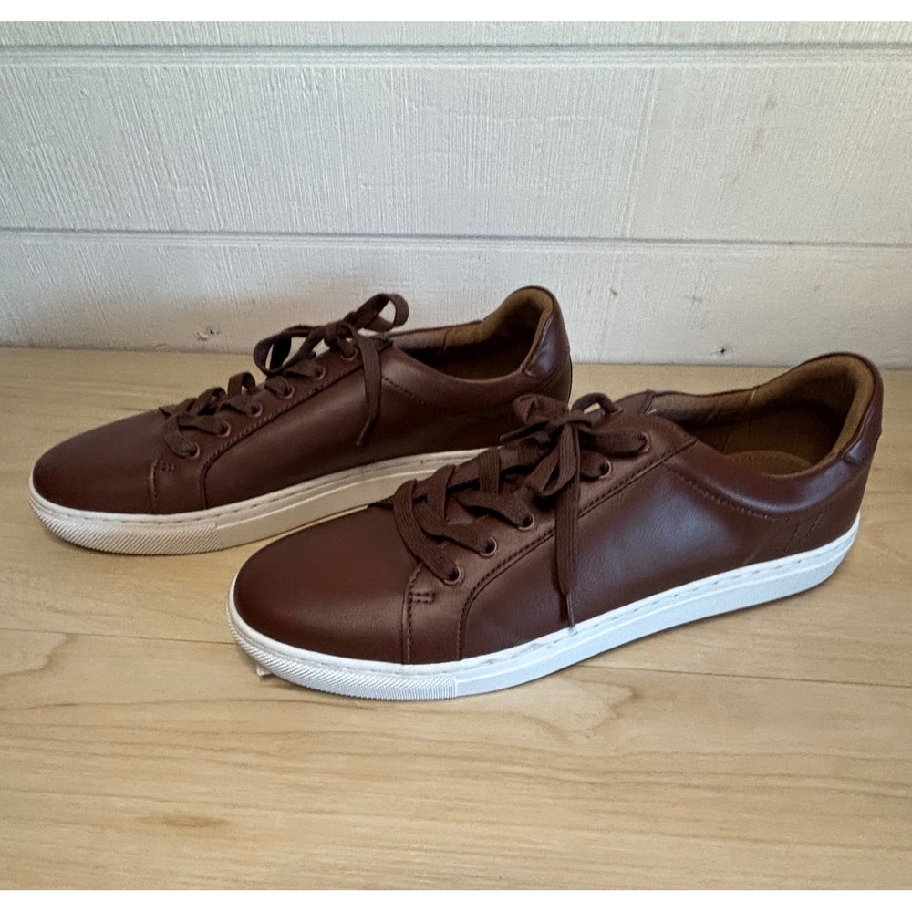 Banana Republic Mens Brown Cognac Low Top Sneakers Size 12 662548 Lace Up Shoes